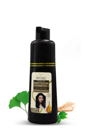 Regno Premium Dark Brown Hair Color Shampoo 200ml.